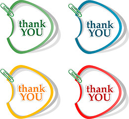 Image showing Thank you - grateful bubbles. Vector