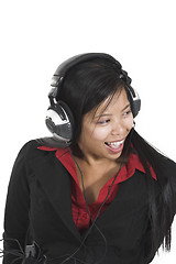 Image showing woman listening to music
