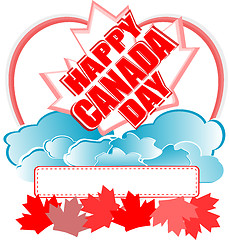 Image showing Happy Canada Day vector card