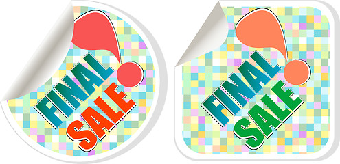 Image showing Final sale - best discount sale stickers set