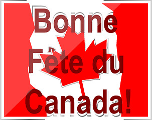 Image showing French Happy Canada Day vector card