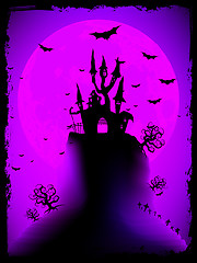 Image showing Scary halloween vector with magical abbey. EPS 8