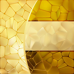 Image showing Gold mosaic background template. EPS 8