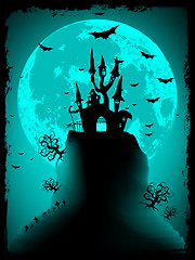 Image showing Scary halloween vector with magical abbey. EPS 8