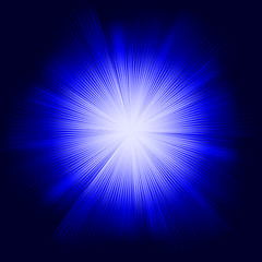 Image showing A Blue color design with a burst. EPS 8