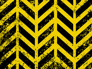 Image showing A grungy and worn hazard stripes texture. EPS 8