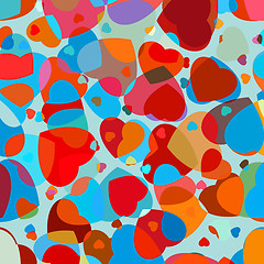Image showing Beautiful colorful heart shape background. EPS 8