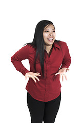 Image showing woman showing enthusiasm