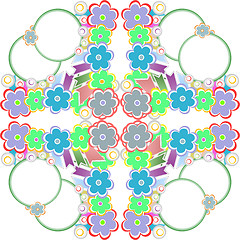 Image showing Seamless wallpaper flower pattern