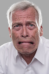 Image showing Frightened old man