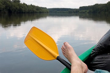 Image showing Canoing