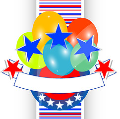 Image showing Abstract Usa independence background with copy-space