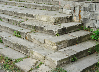 Image showing The angle of the stone stairs