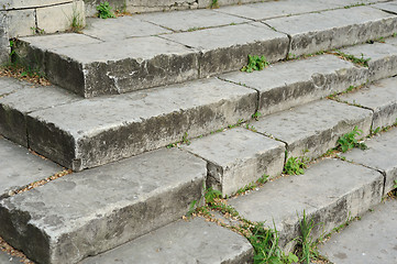 Image showing The angle of the stone stairs