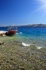 Image showing red boat