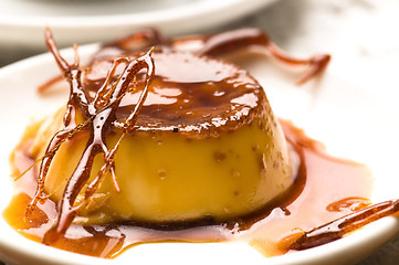 Image showing Delicious creme caramel dessert 