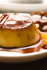 Image showing Delicious creme caramel dessert 