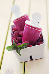 Image showing raspberry ice creams