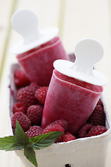 Image showing raspberry ice creams