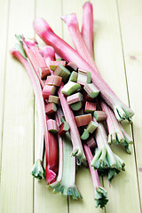 Image showing fresh rhubarb