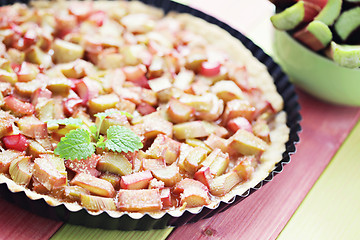 Image showing rhubarb tart