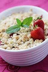 Image showing strawberries and rhubarb