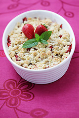 Image showing strawberries and rhubarb