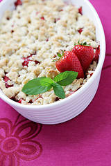 Image showing strawberries and rhubarb