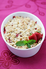 Image showing strawberries and rhubarb