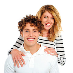 Image showing Smiling caucasian couple. Love concept