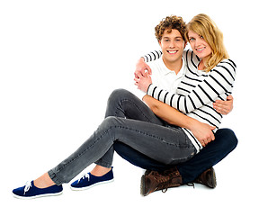 Image showing Adorable young love couple