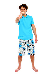 Image showing Thumbs-up from a casual guy