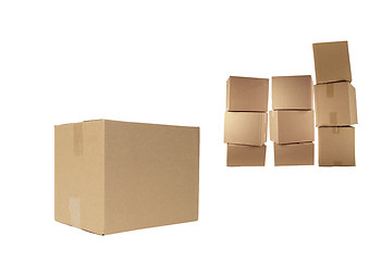 Image showing cardboard boxes isolated