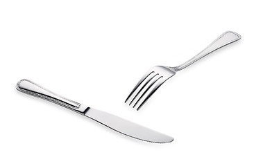 Image showing fork and knife isolated