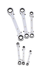 Image showing spanners isolated with clipping path