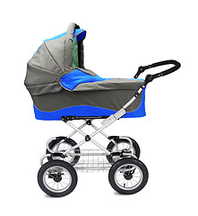 Image showing A modern pram isolated