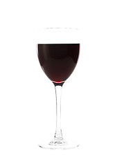 Image showing Red wine in glass