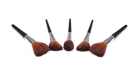 Image showing Professional make up brushes