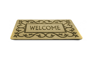 Image showing welcome door mat isolated