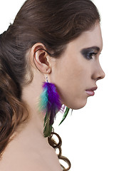 Image showing girl with beautiful earrings