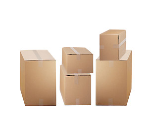 Image showing cardboard boxes isolated