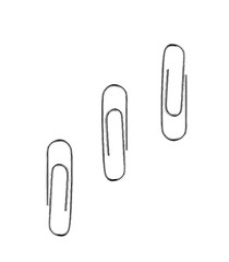 Image showing Paper clip isolated on white background