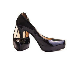 Image showing black female shoes isolated