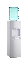 Image showing White cooler with water bottle