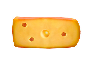 Image showing cheese isolated on white