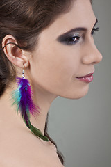 Image showing girl with beautiful earrings