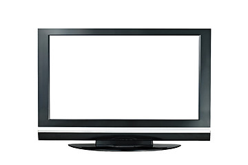 Image showing Modern widescreen lcd tv monitor isolated