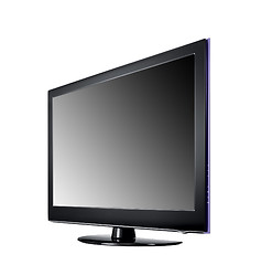 Image showing wide screen tv display isolated on white