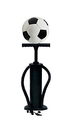 Image showing pump and football ball isolated