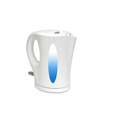 Image showing Electric white kettle on the white background
